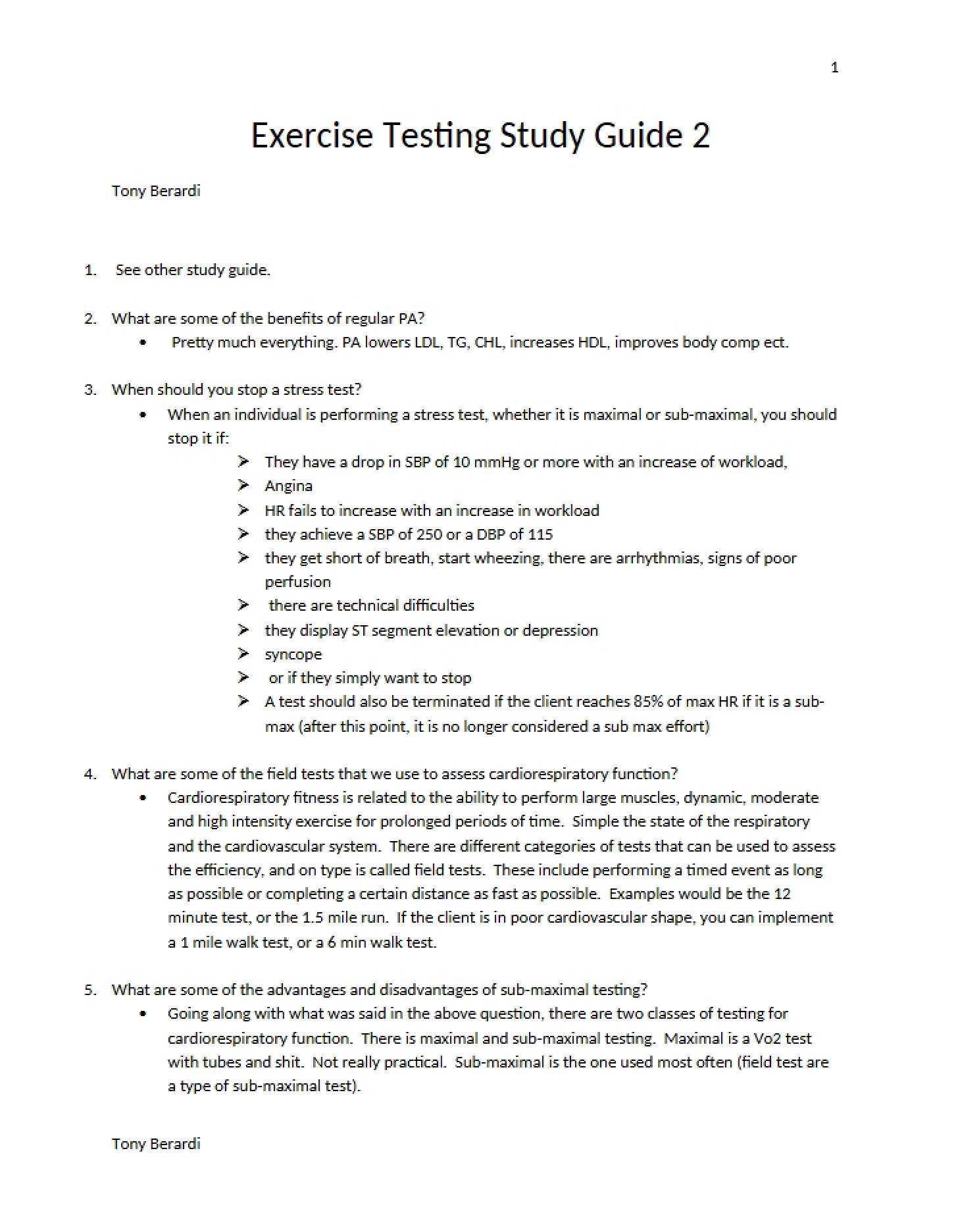 Guide 2 for Testing