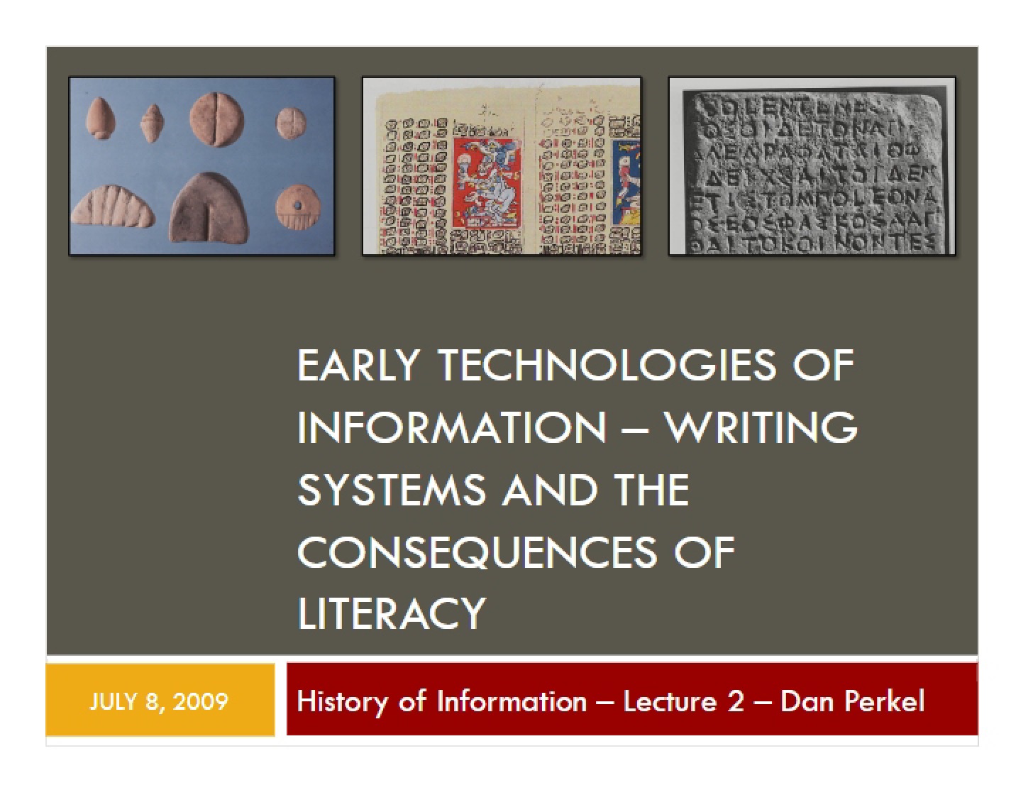 Information Technologies Early History