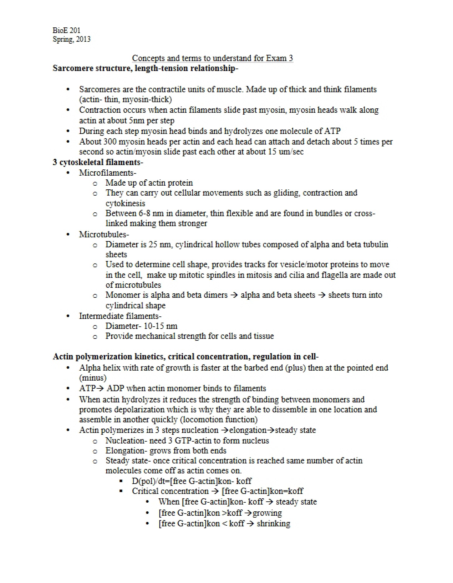 Exam 3 Vocabulary and Concepts