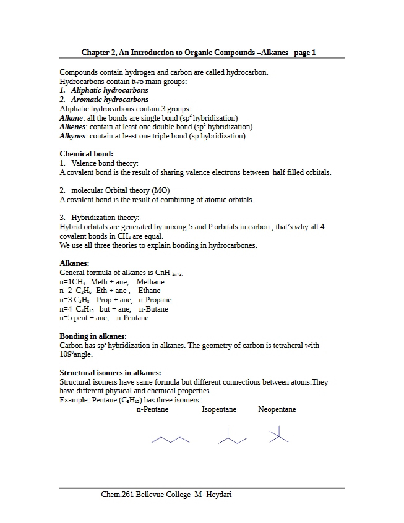 Organic Compounds Intro