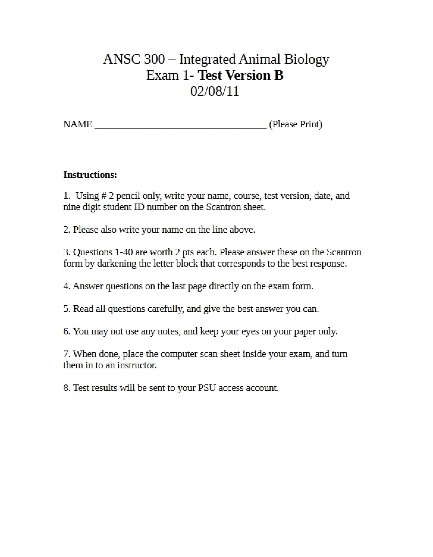 2011 Final Exam B Answers