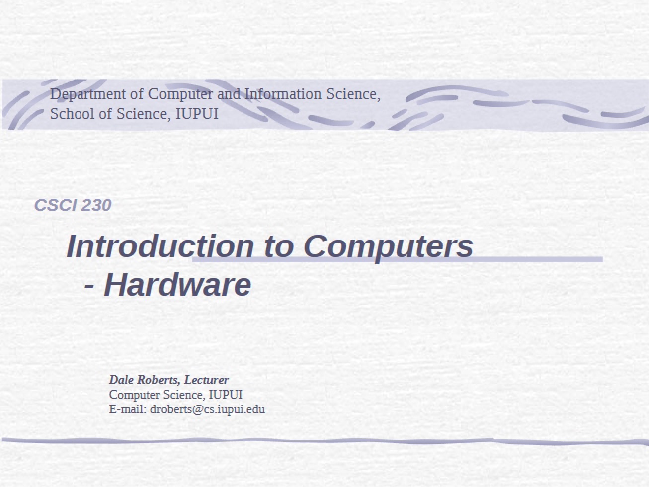 Hardware Introduction to Computers