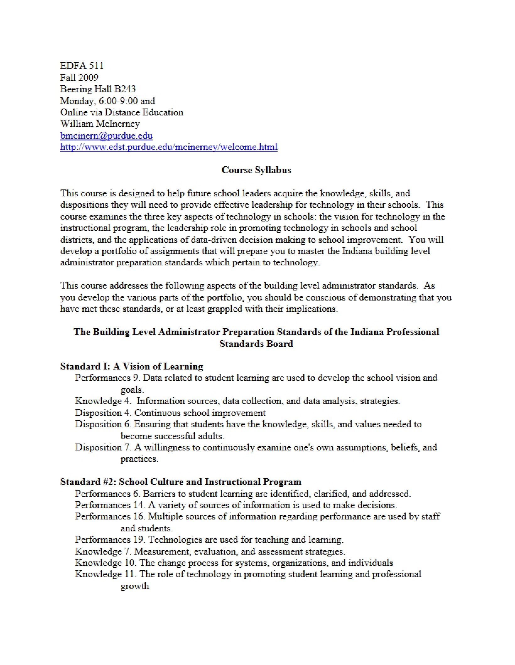 Syllabus - 9 Pages