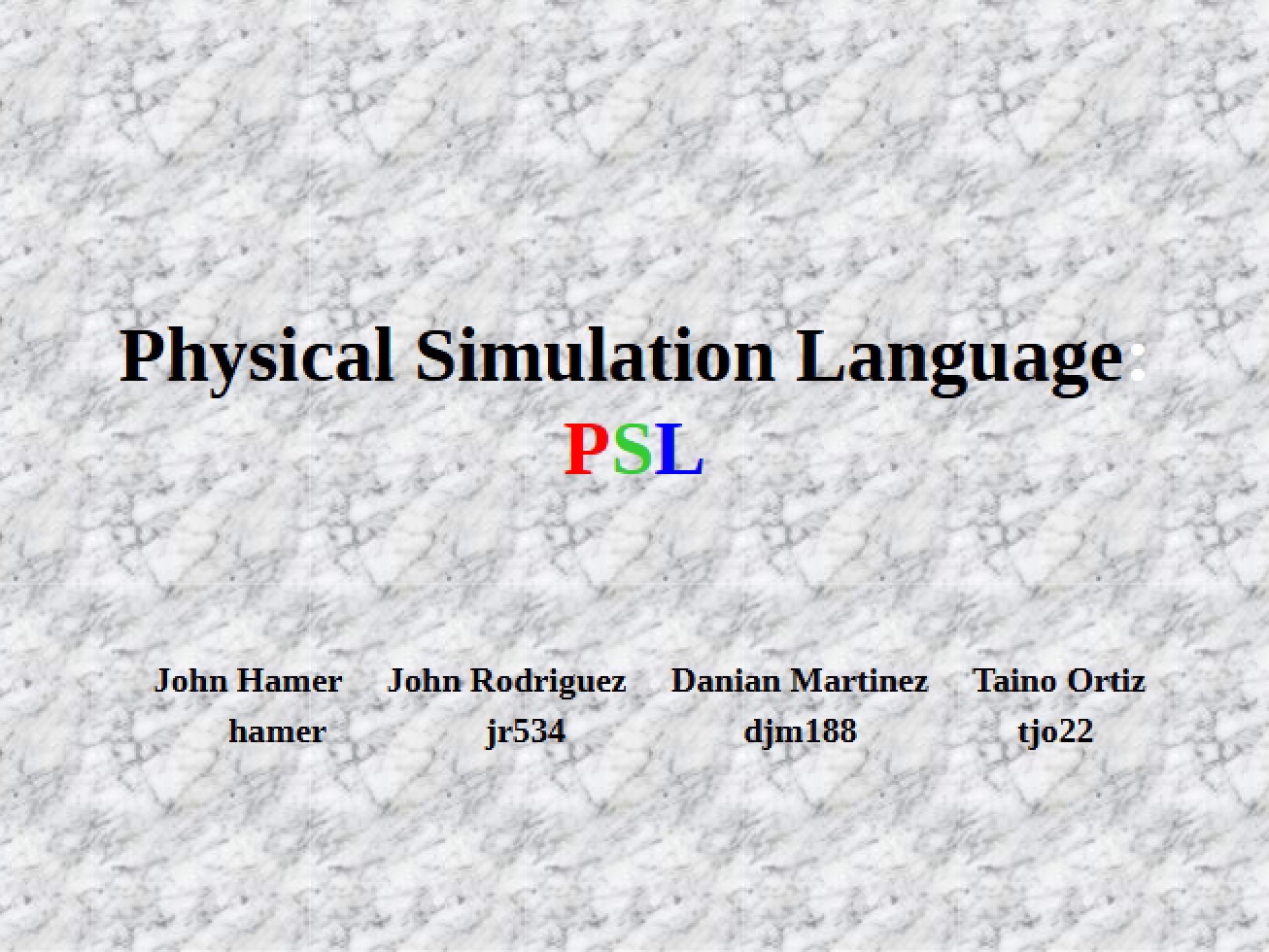 Language for Physical Simulation