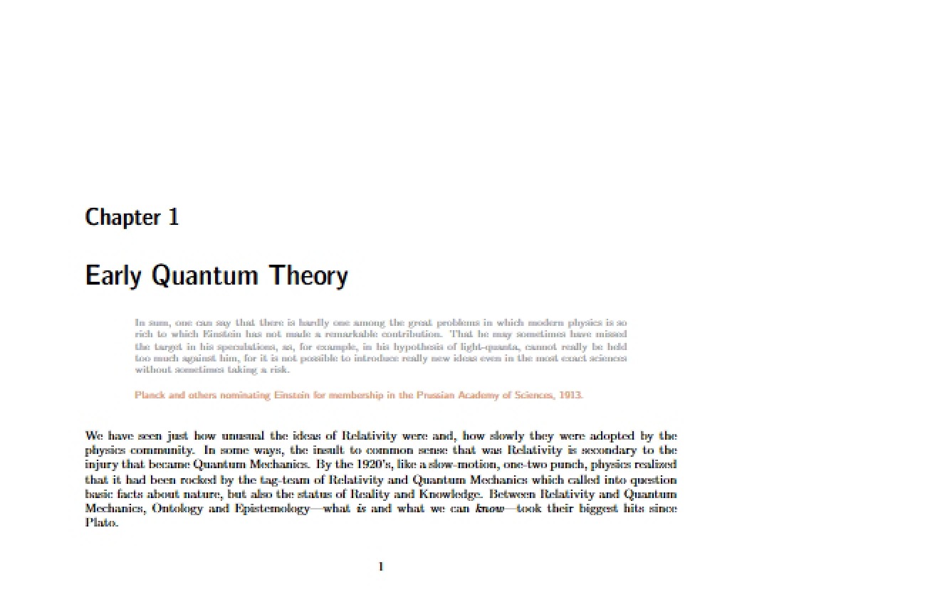 Quantum Theory Three