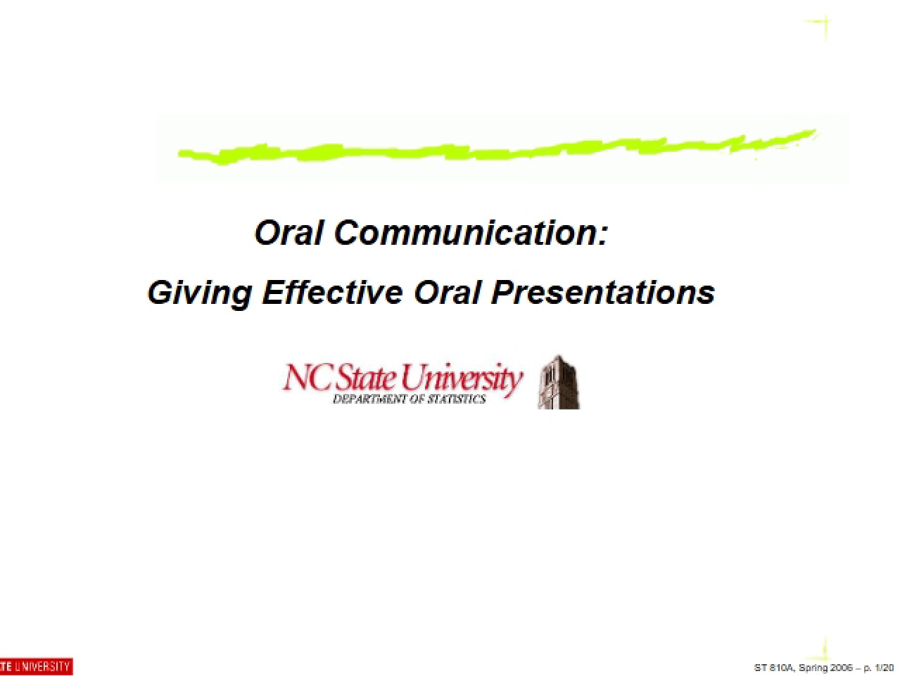 Oral Presentations Giving Effective Ones