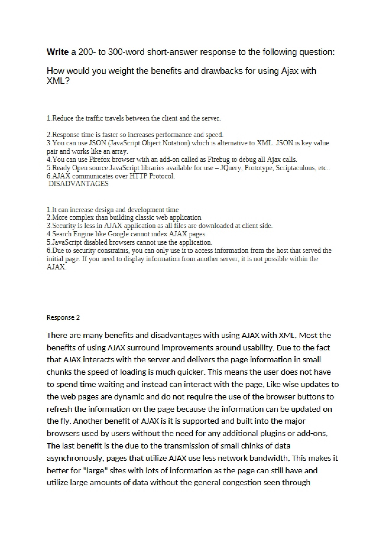 XML Assignment