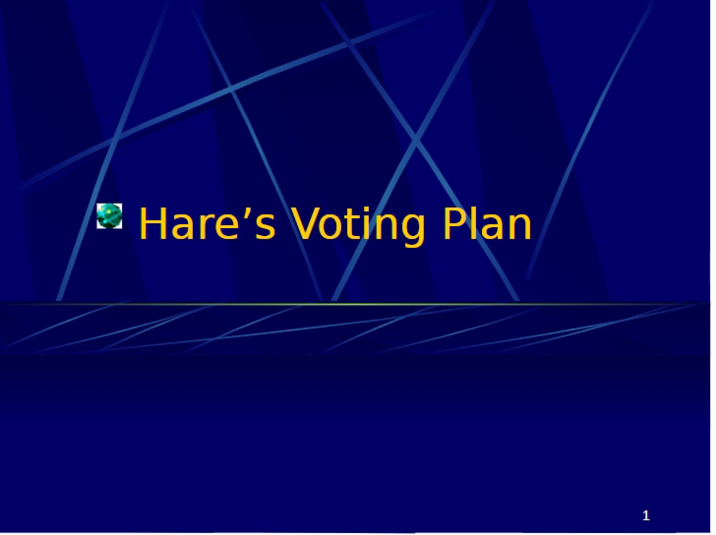 Voting Plan by Hare