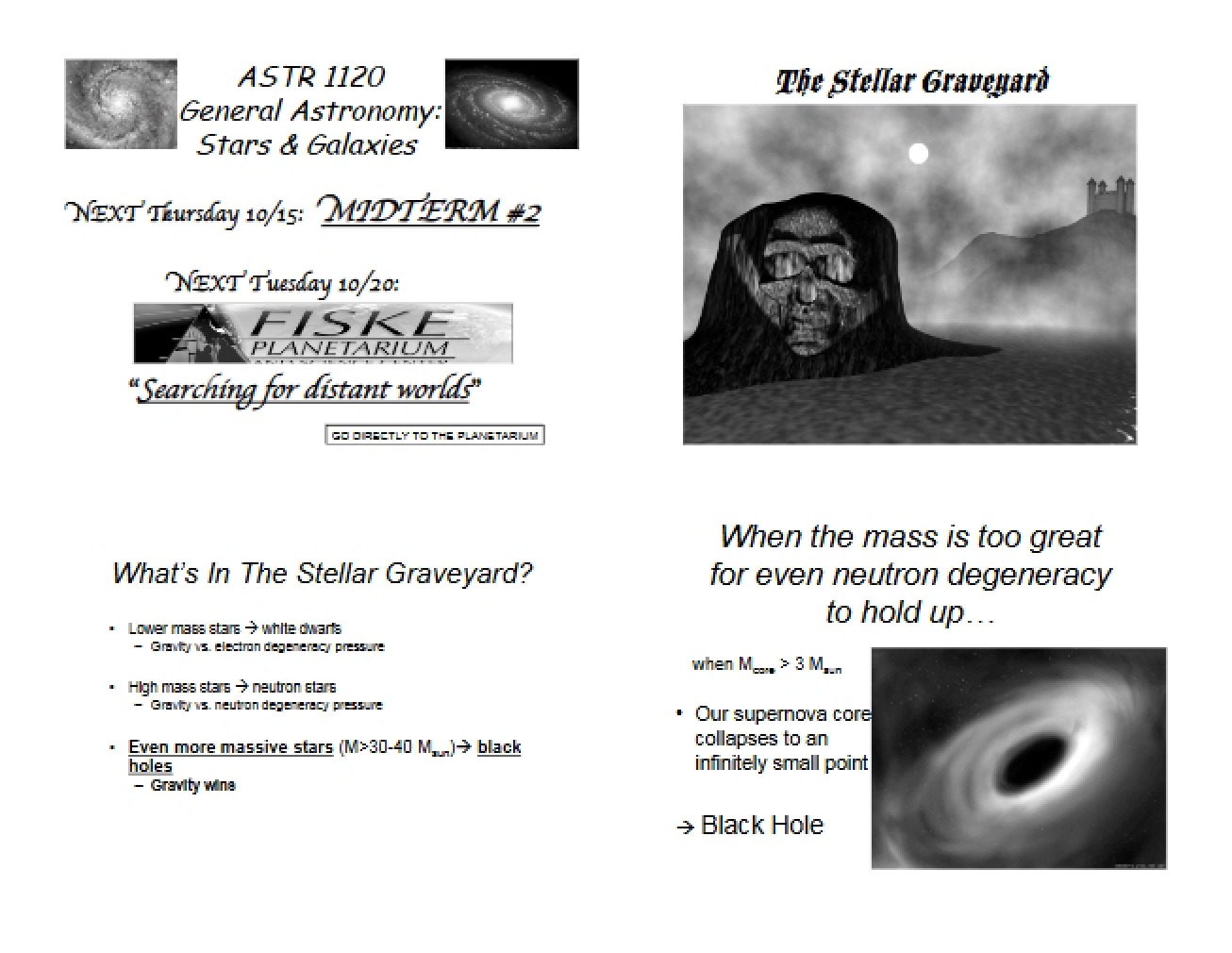 General Astronomy Course Materials