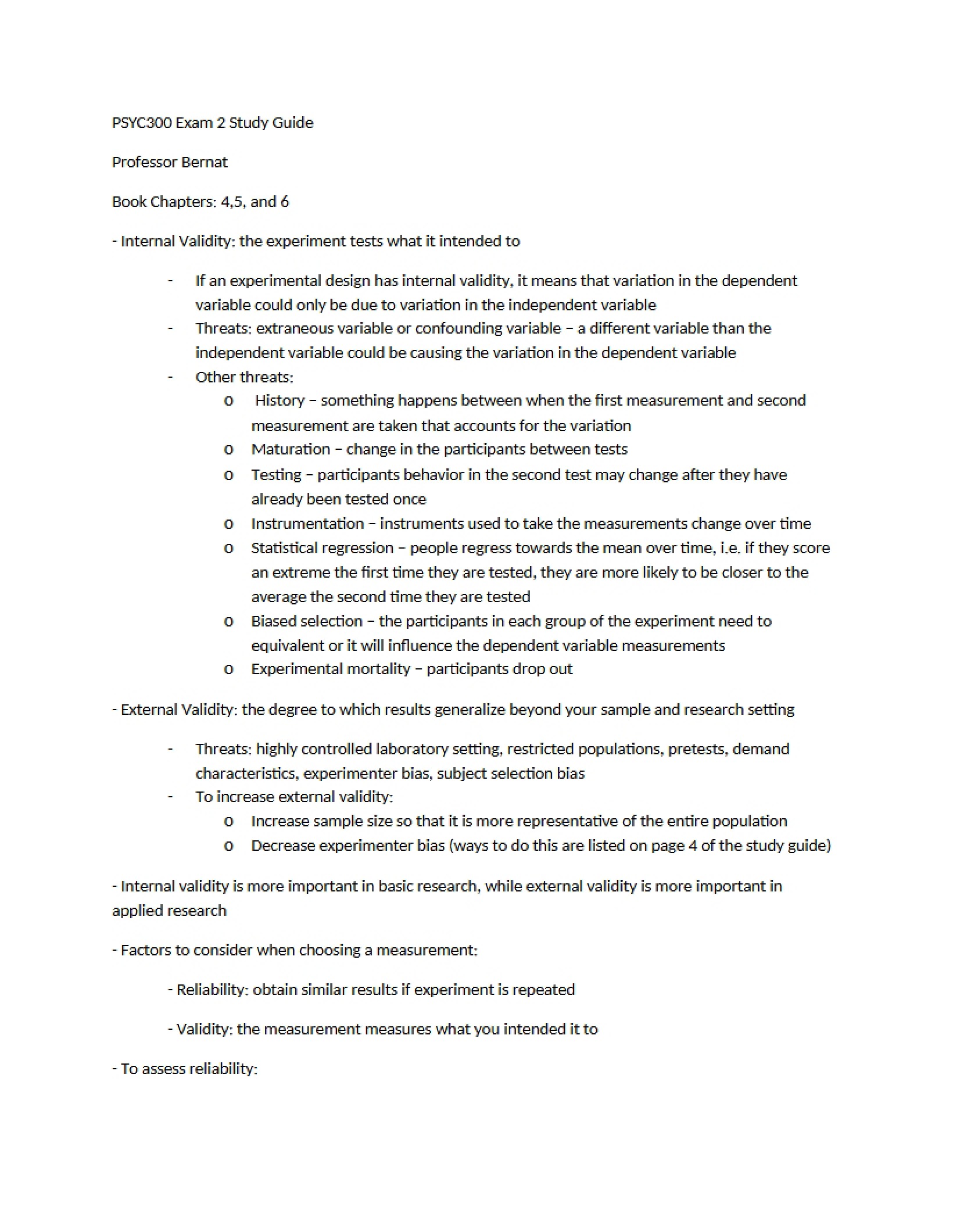 Second Exam Review Guide