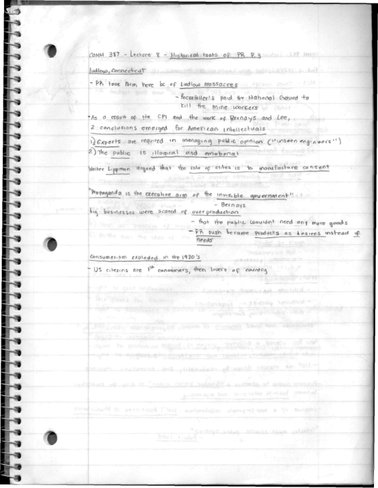 PR and Propaganda Notes