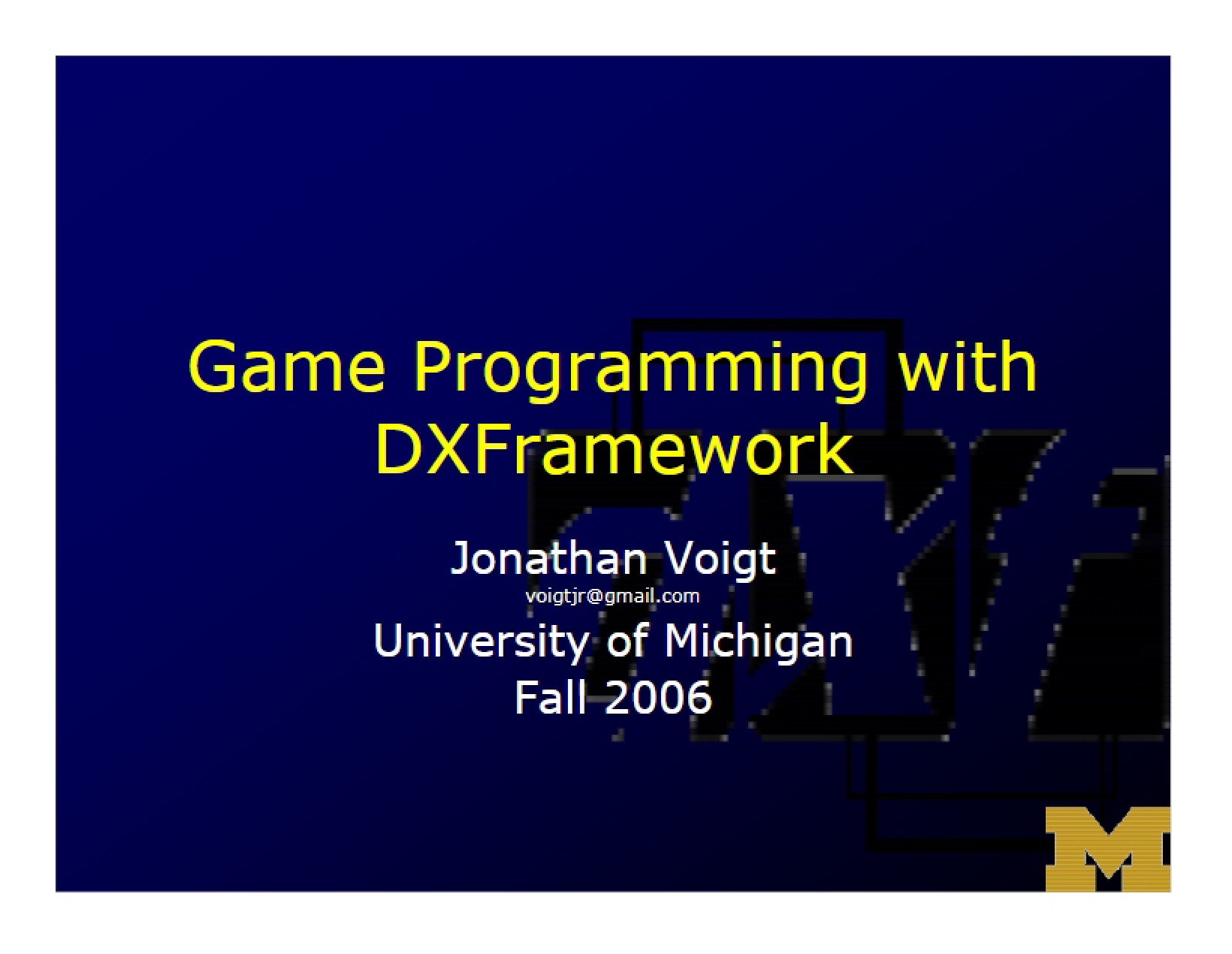 Notes on Game Design
