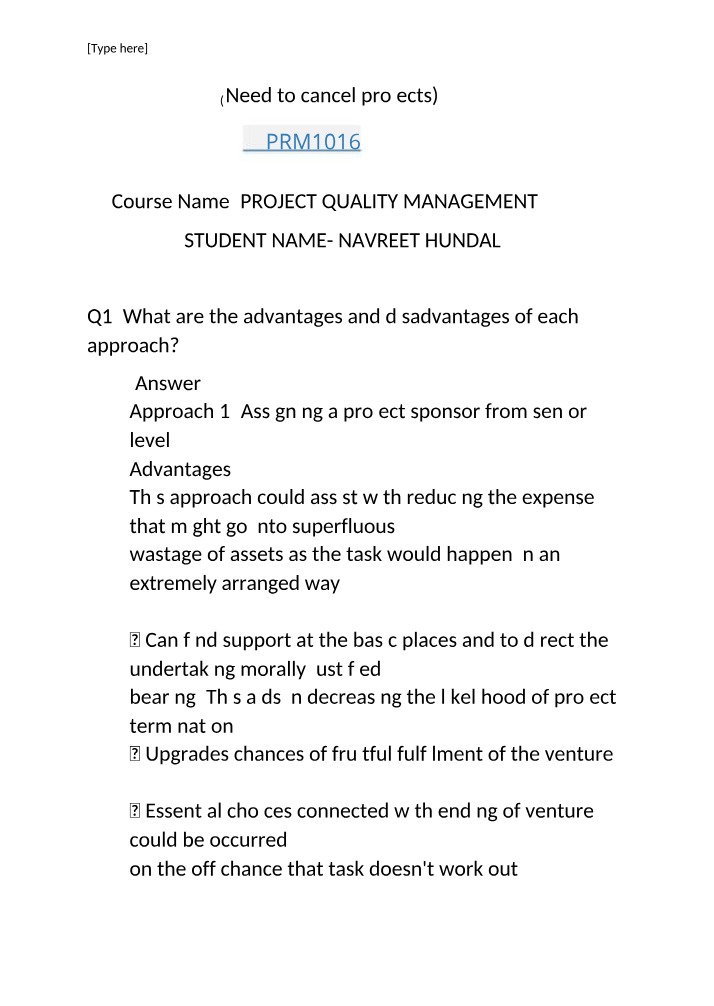 Guidelines for Cancelling Projects