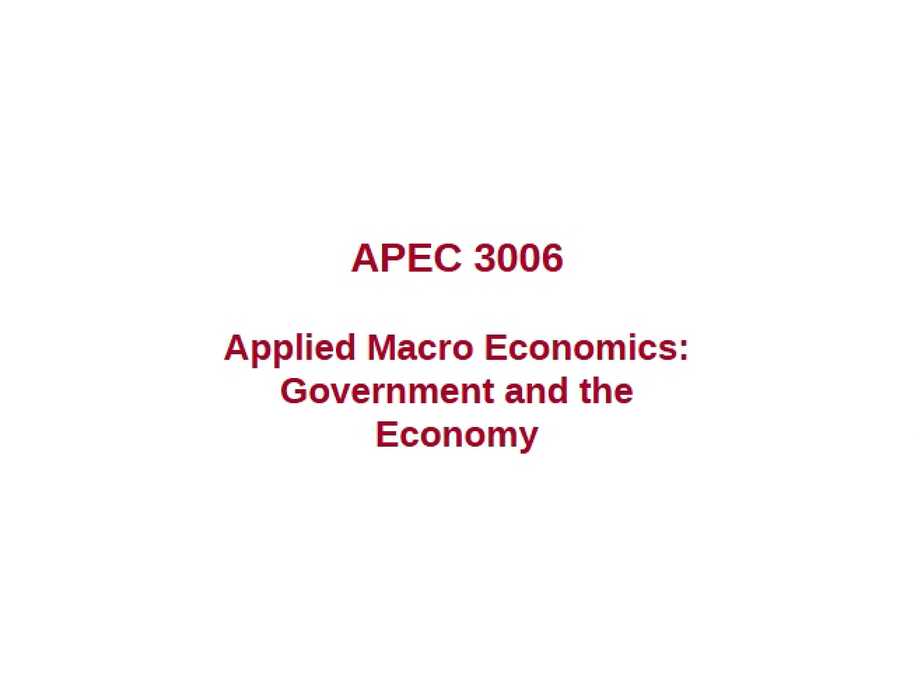 Macroeconomics Lecture 23