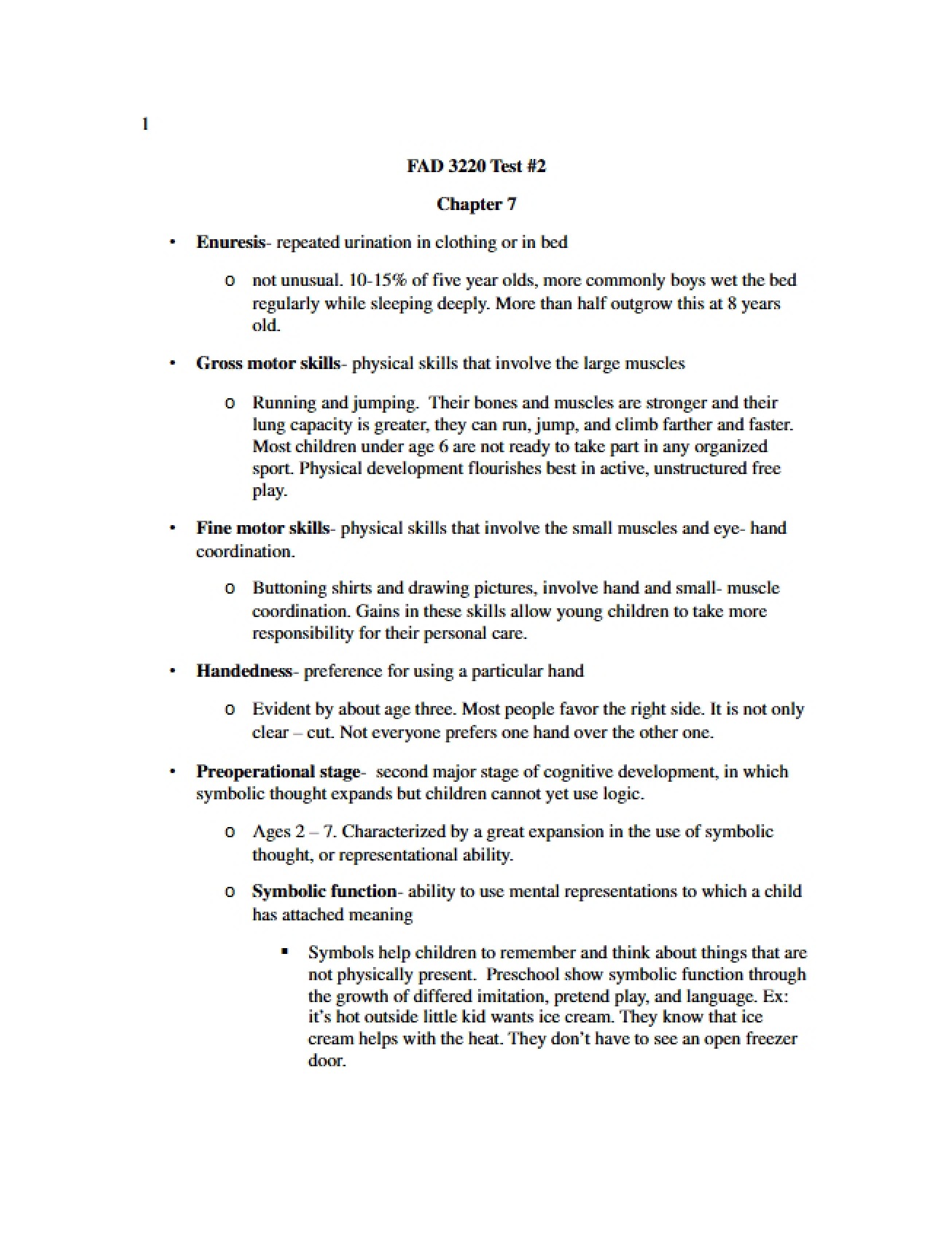 Life Span Development Second Test