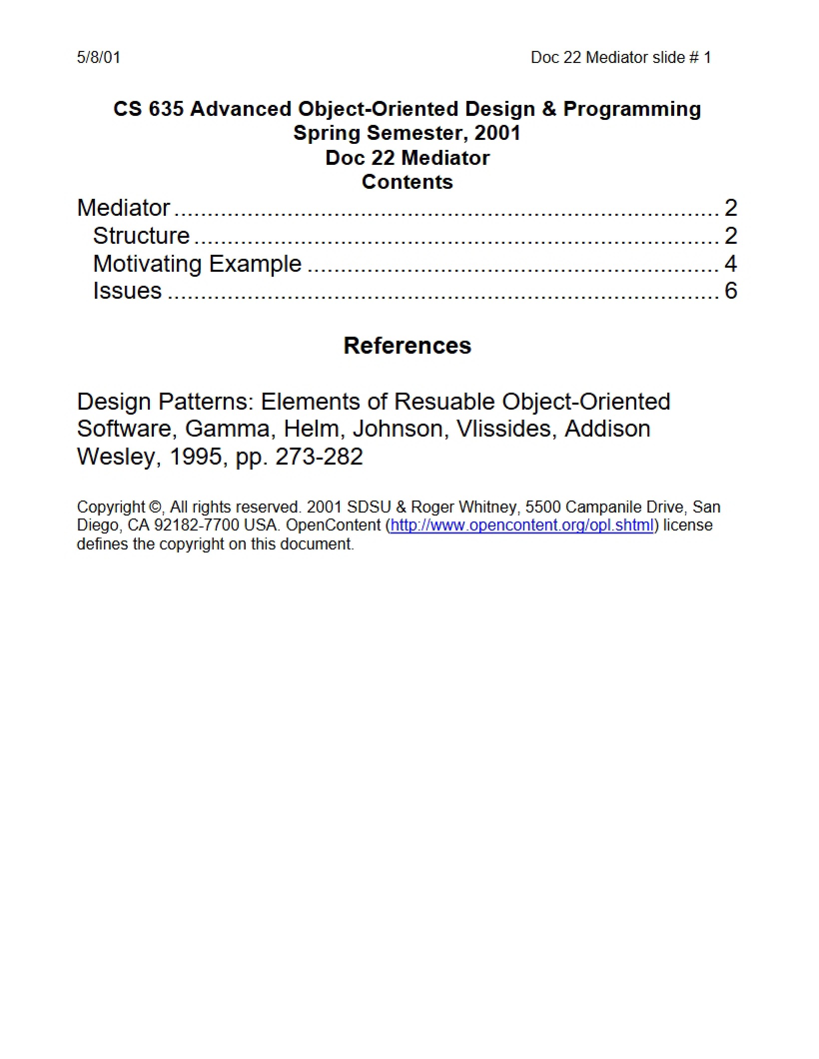 Mediator Design Pattern
