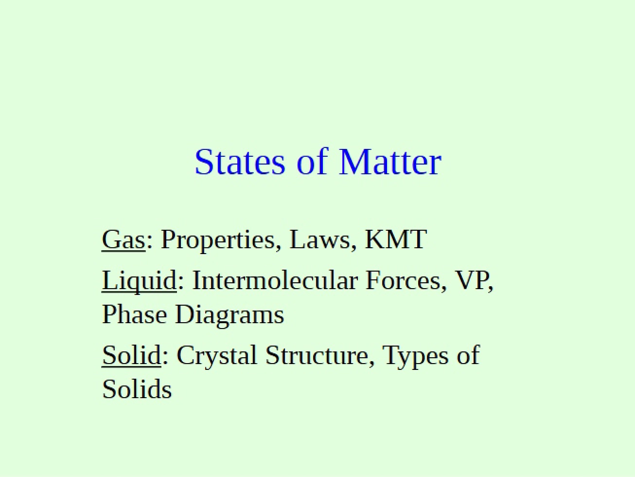Matter States