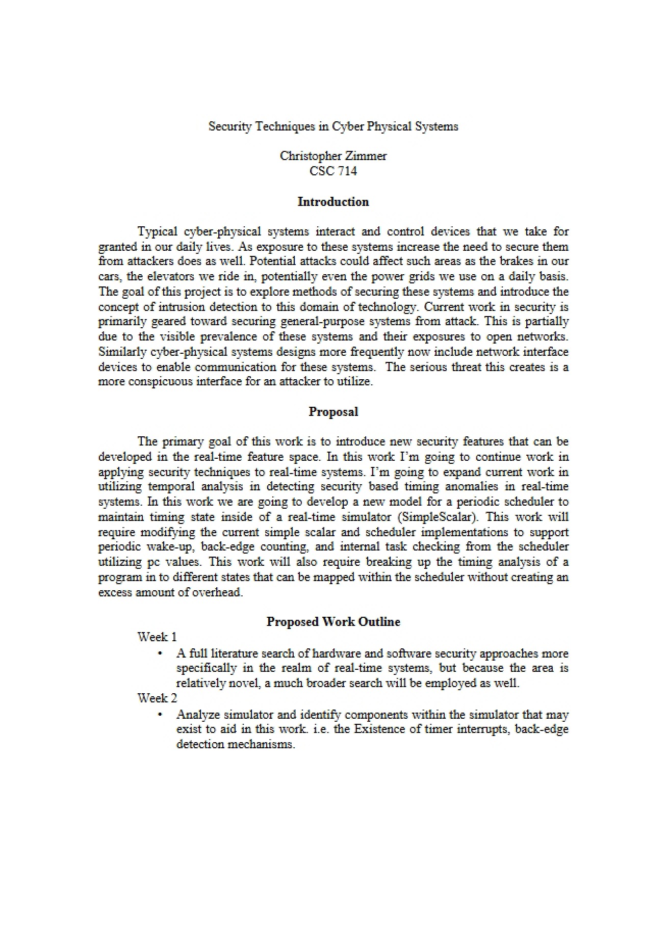 Cyber Physical Systems Security Techniques