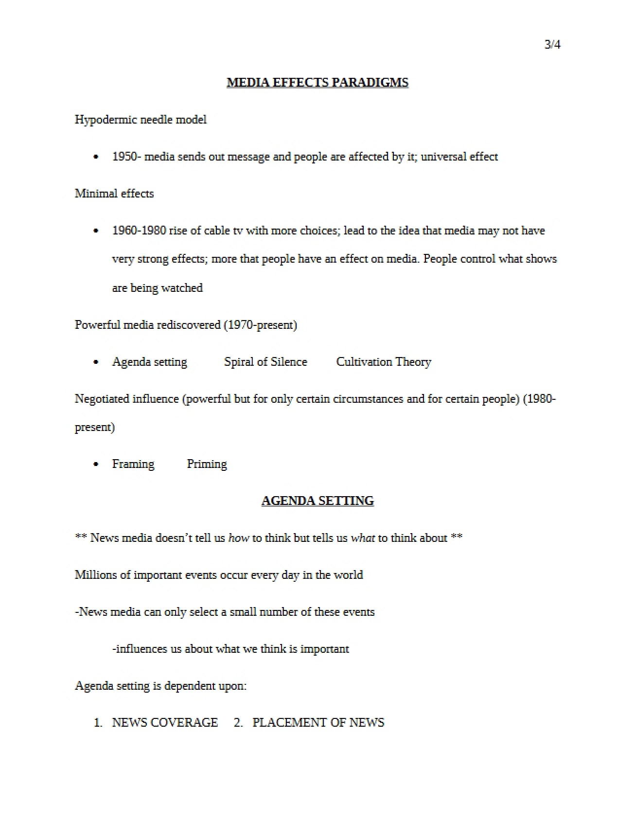 Paradigms of Media Effects
