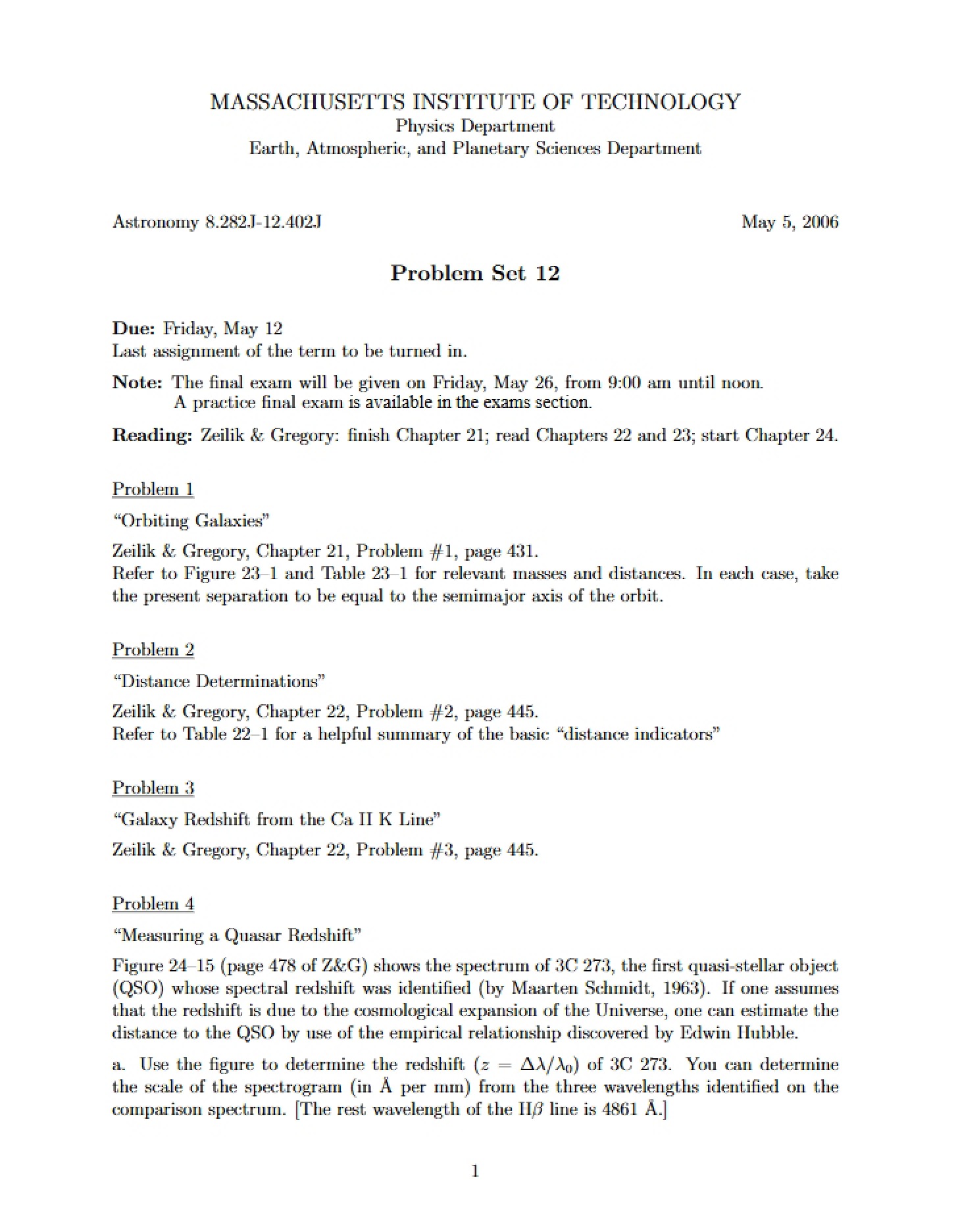 Assignment Set 12
