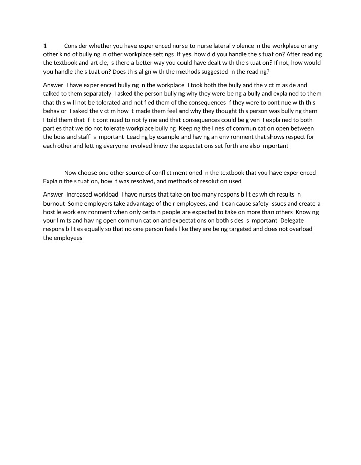 Workplace Bullying and Conflict - Handling Strategies