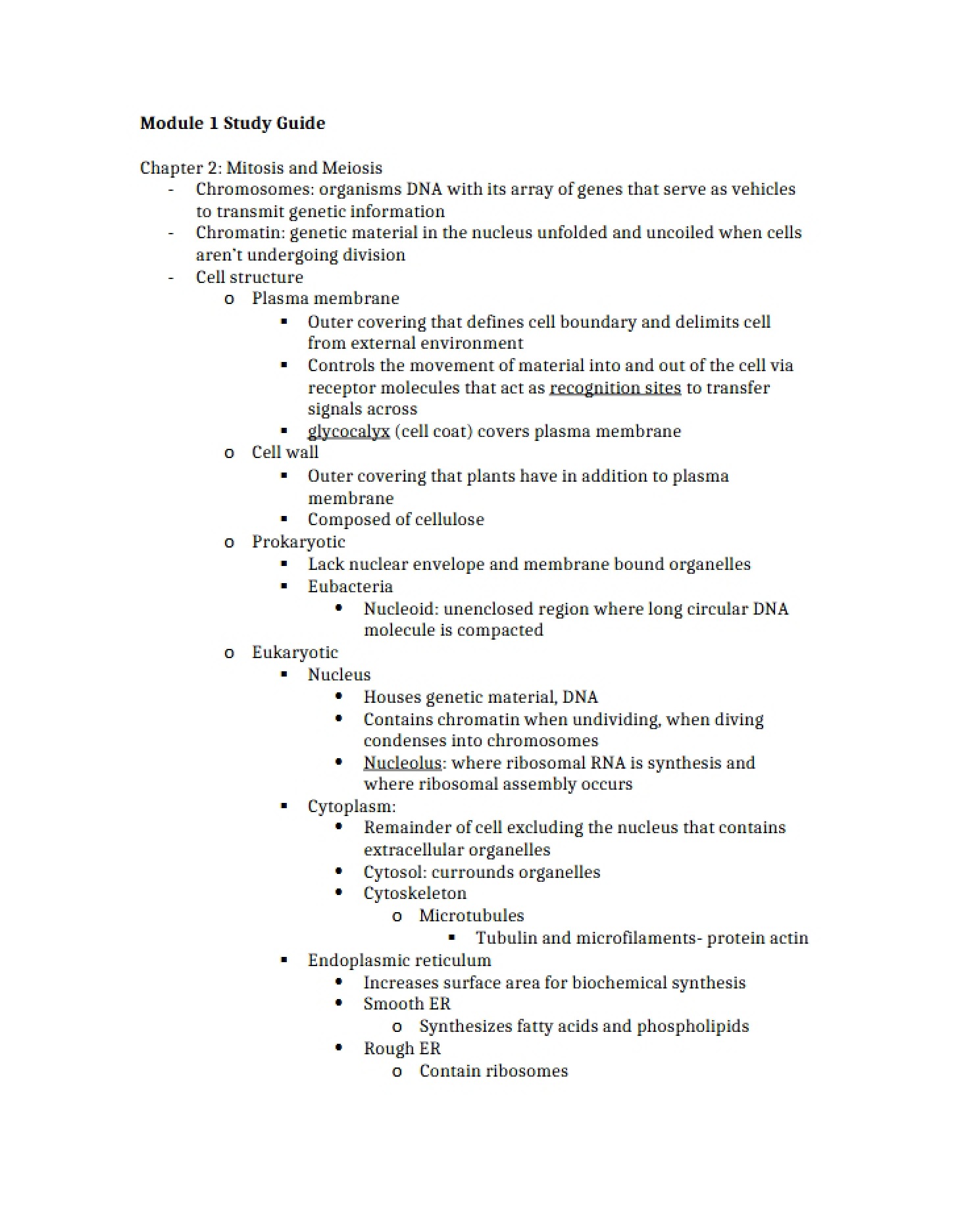 Study Guide Module 1