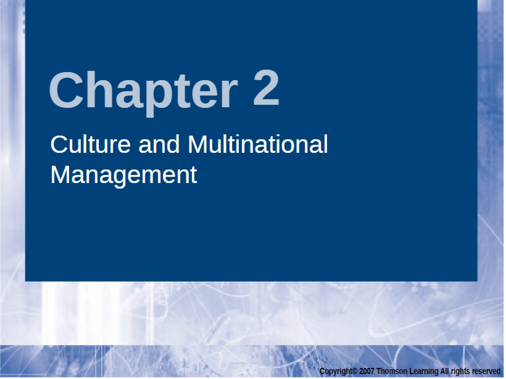 Multinational Management and Culture