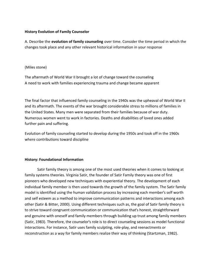From Post-War Trauma to Systems Theory - The Evolution of Family Counseling
