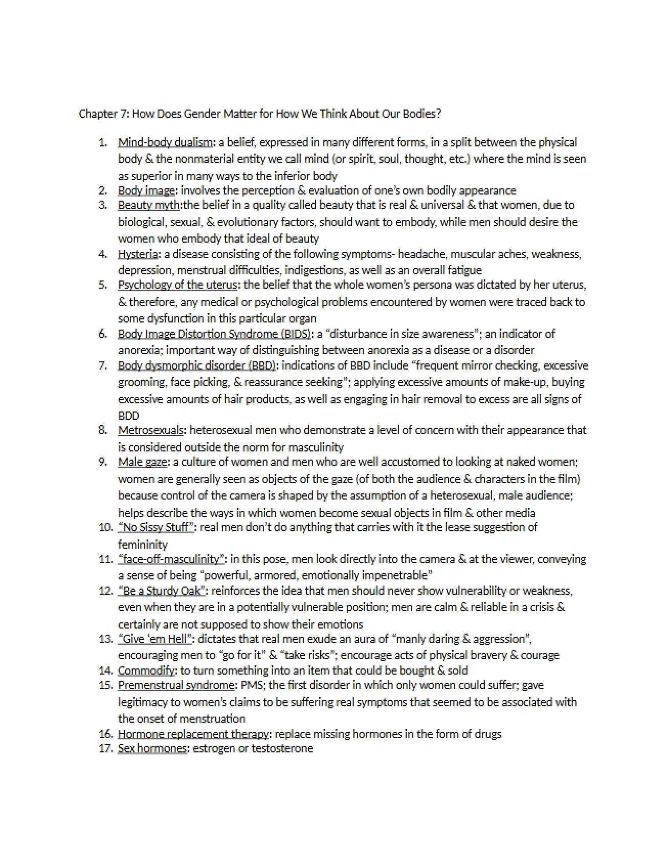 Vocabulary for Chapter 7