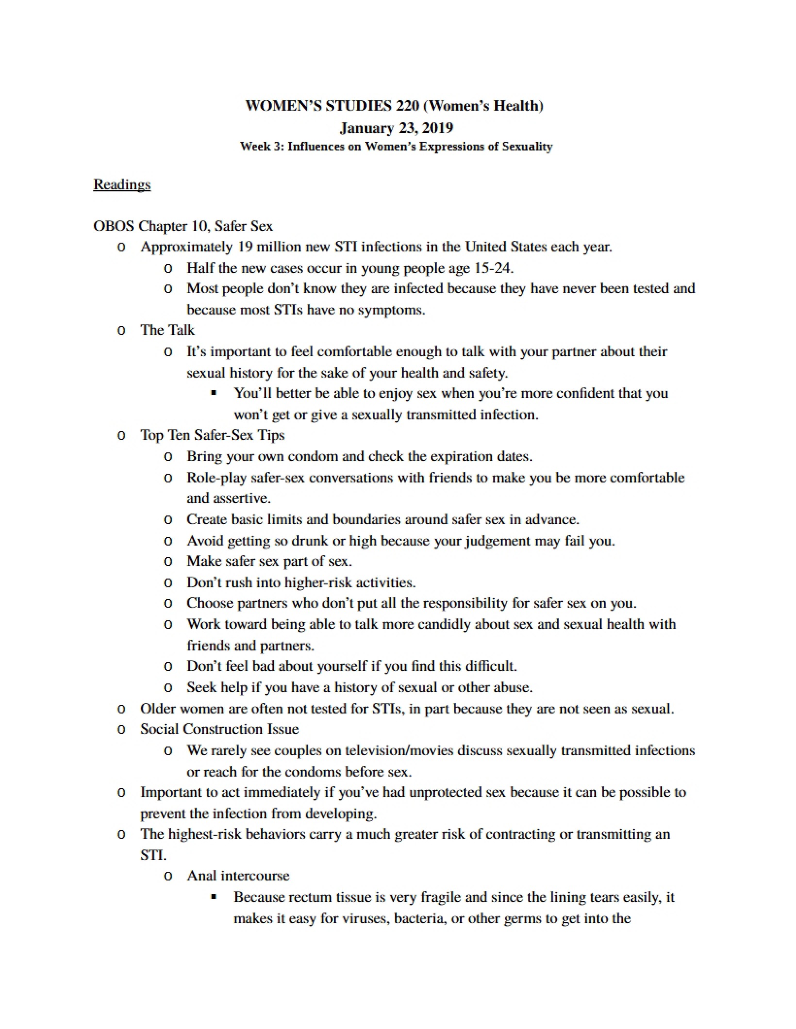 Sexuality Expression Influences Week 3