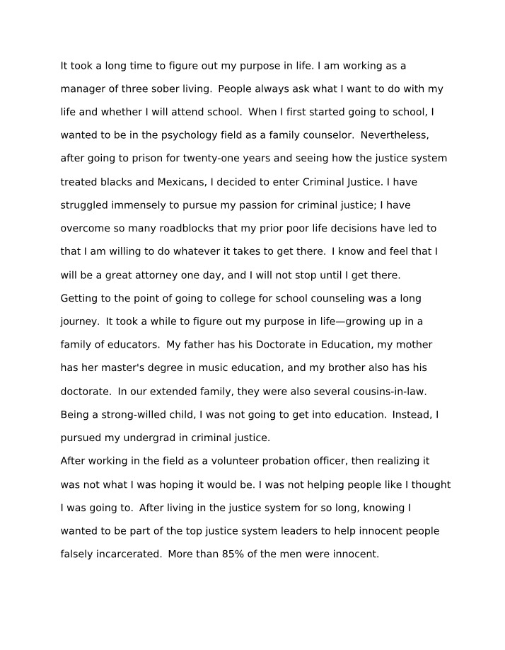 From Incarceration to Education - A Journey of Purpose