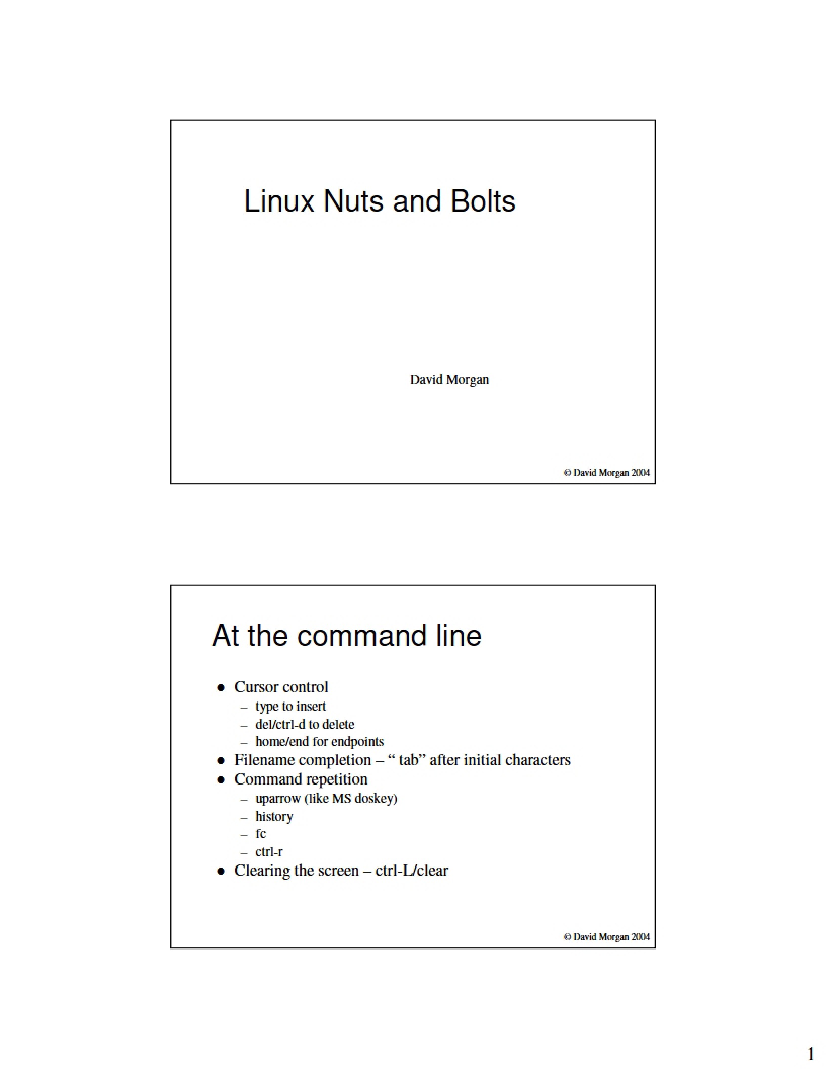 Nuts and Bolts of Linux