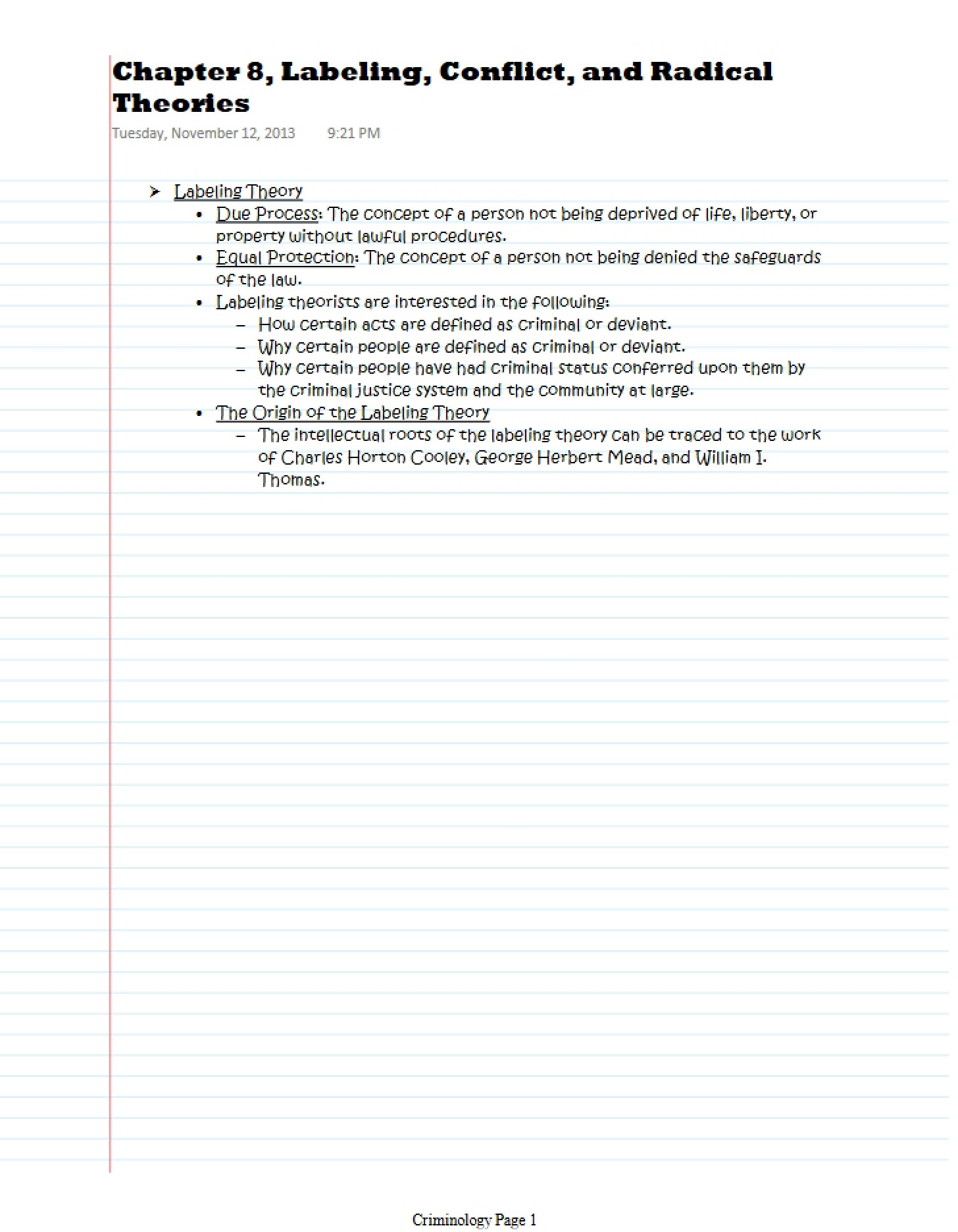 Radical and Labeling Theories Chapter 8