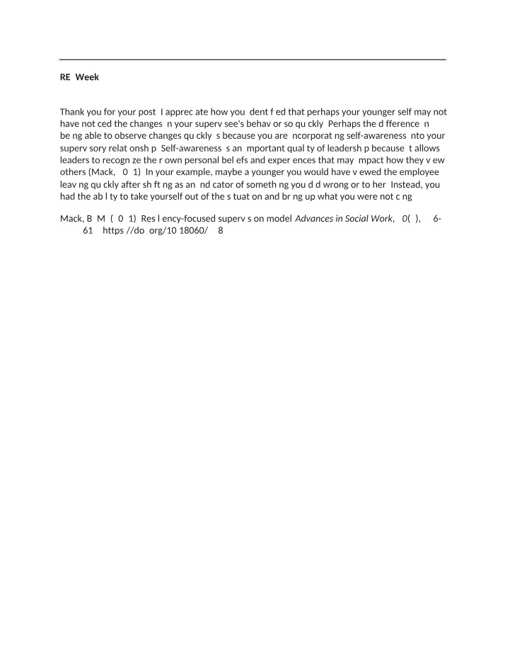 Response to Week 5 Discussion 1