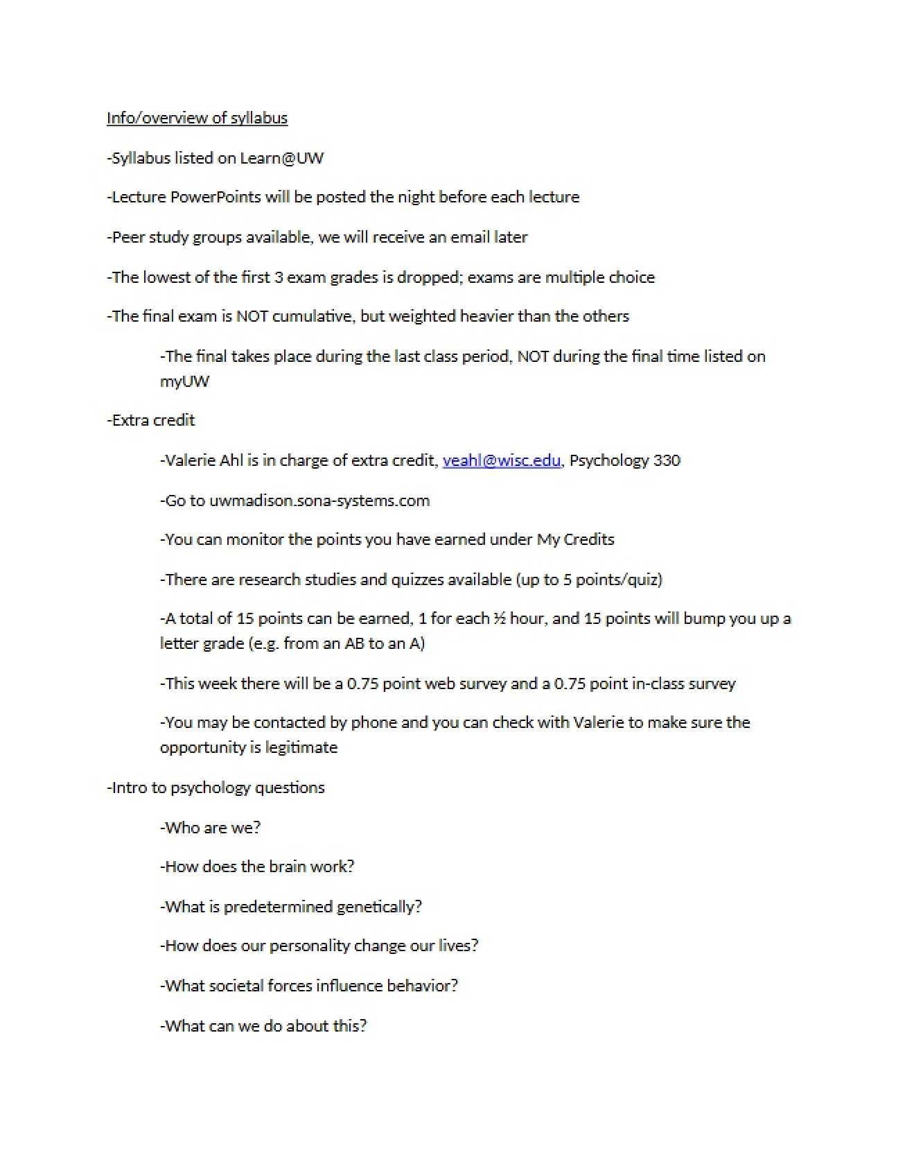 Session Notes