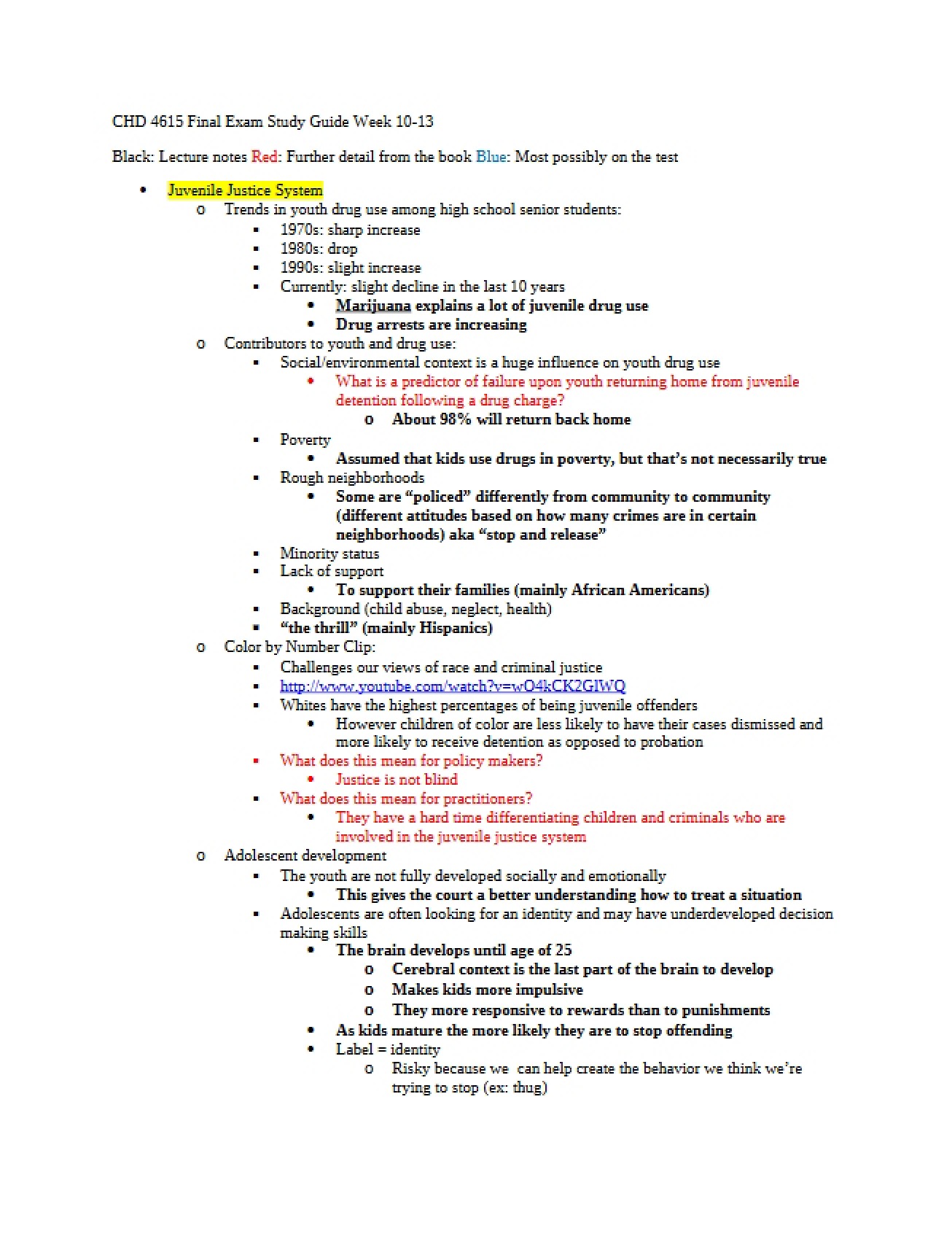 Guide for Final Exam Study (Part 2)