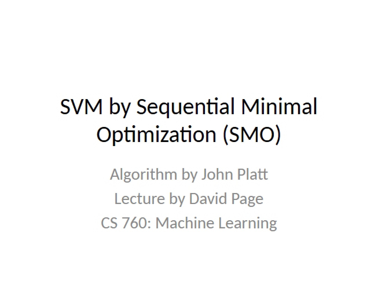 Machine Learning Session