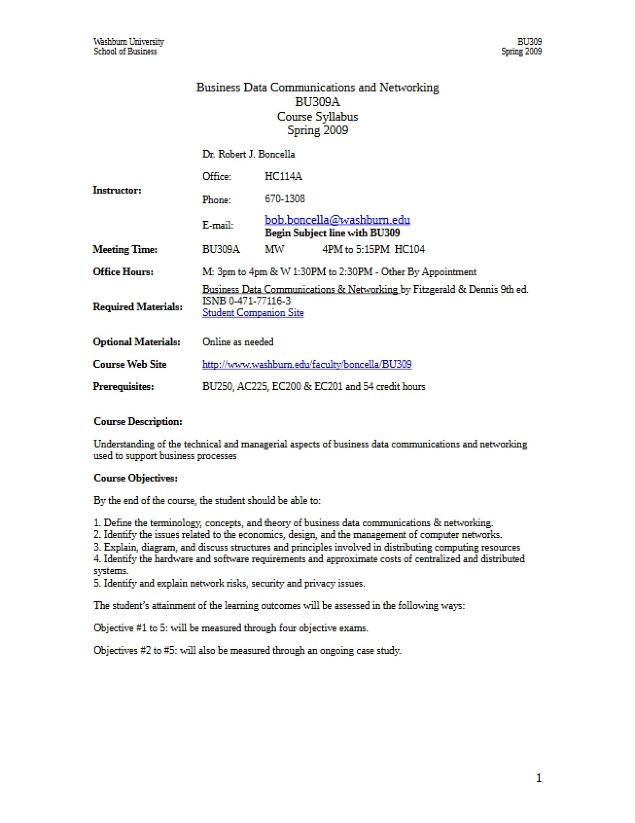 Course Syllabus