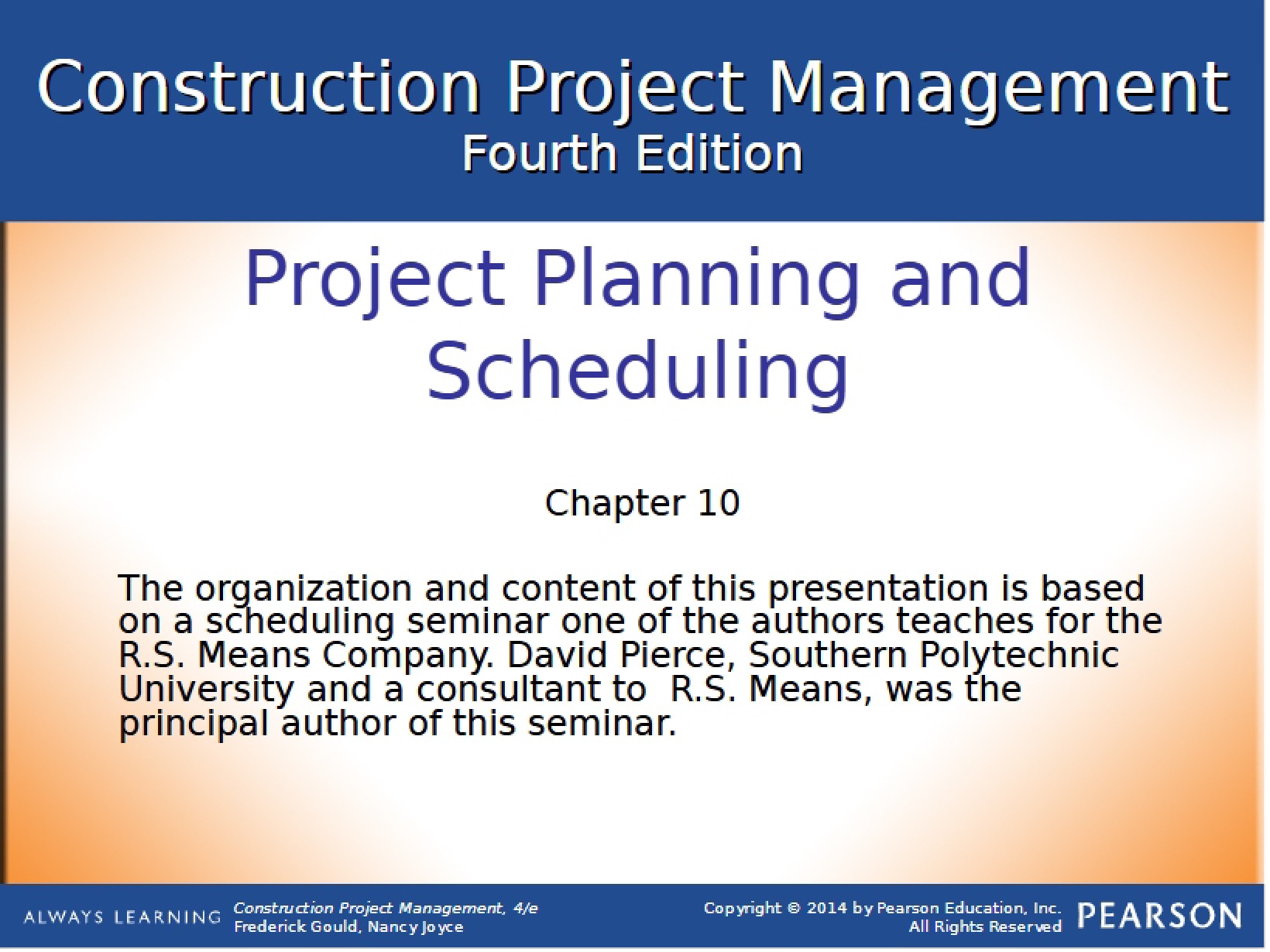 Construction Overview Chapter 10