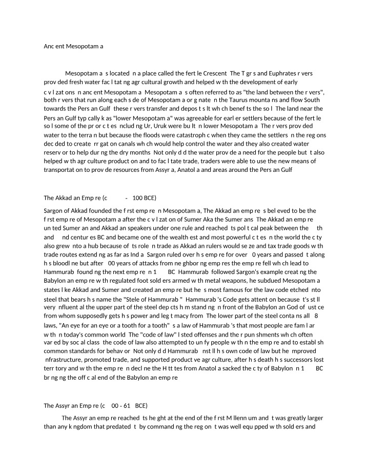 WORLD 100 - Meso Course Document