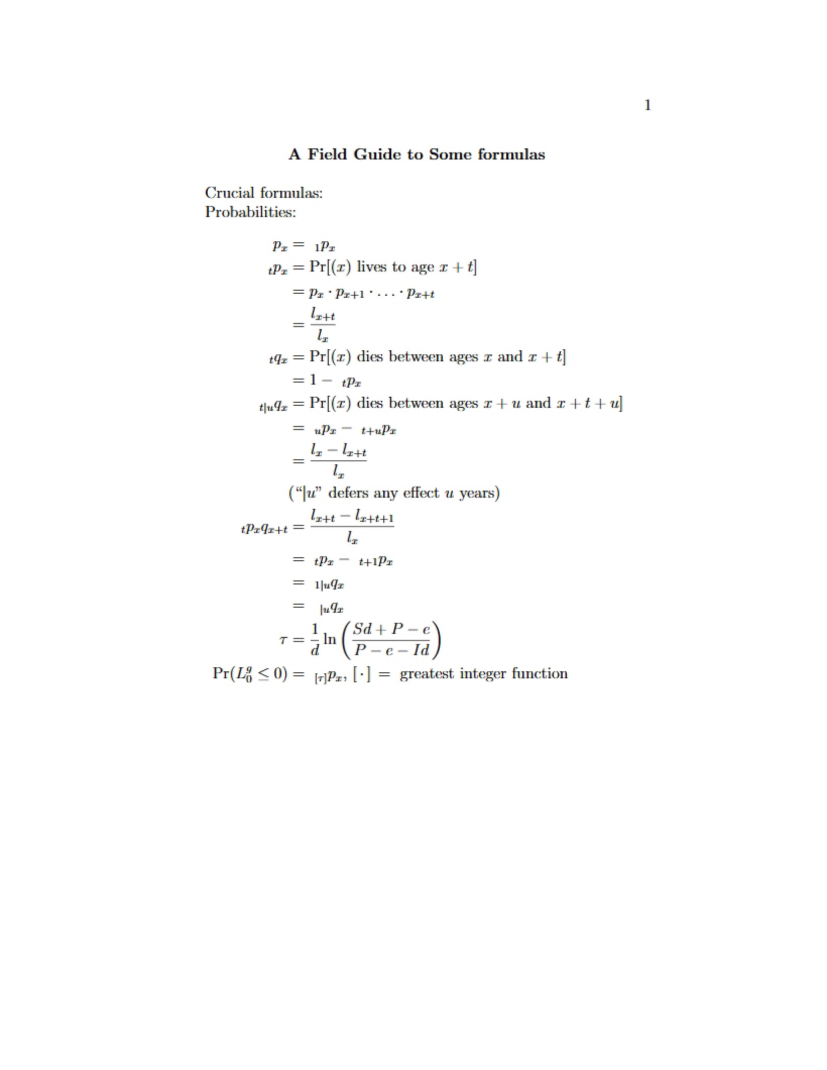 Formula Field Guide