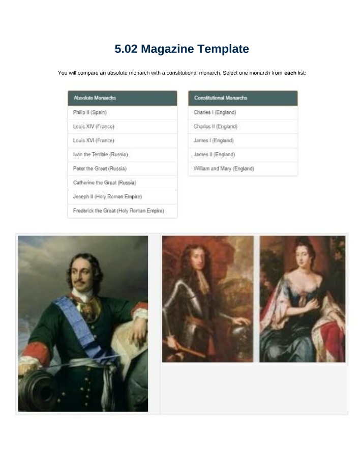 Comparing Constitutional and Absolute Monarchy