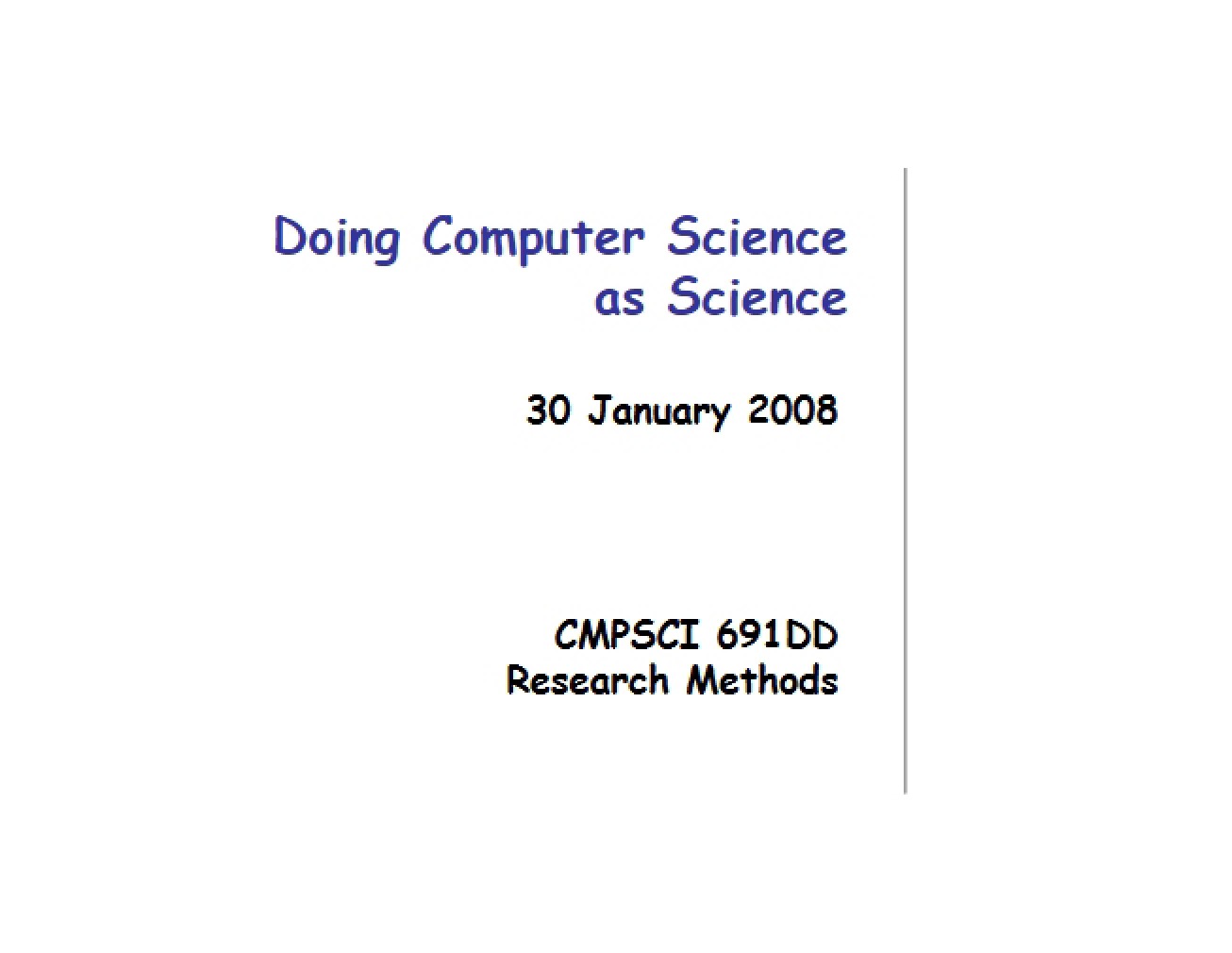 Computer Science as a Scientific Discipline