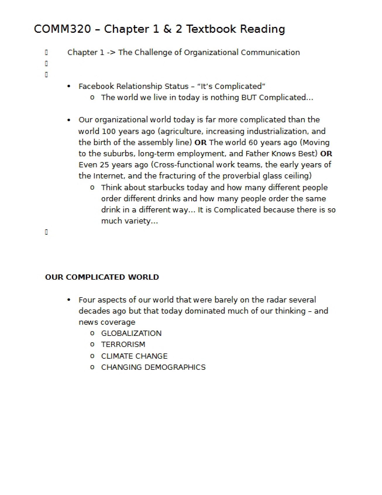 Textbook Reading for Chapters 1 and 2