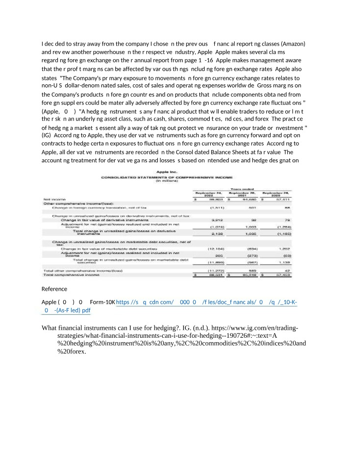 Apple Inc. Statements of Comprehensive Income