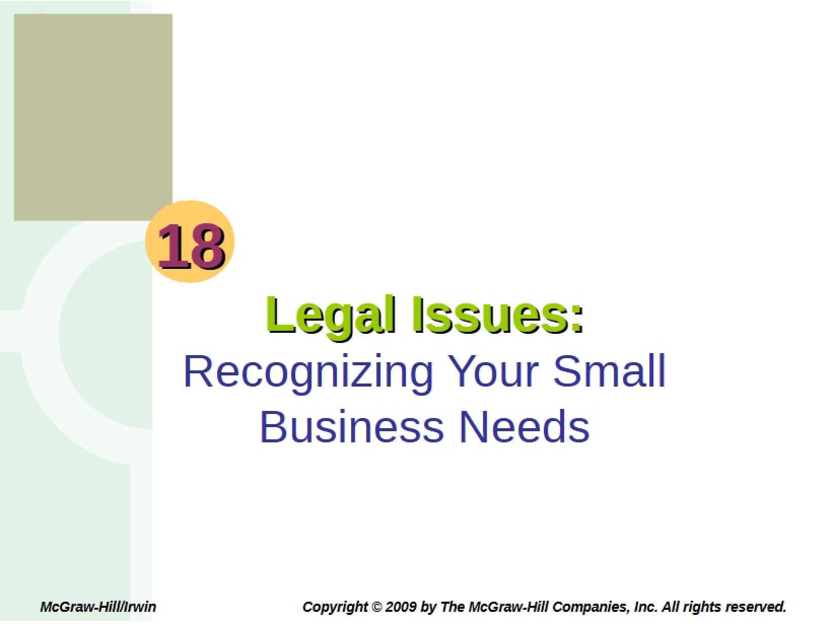 Identifying Legal Needs for Small Business