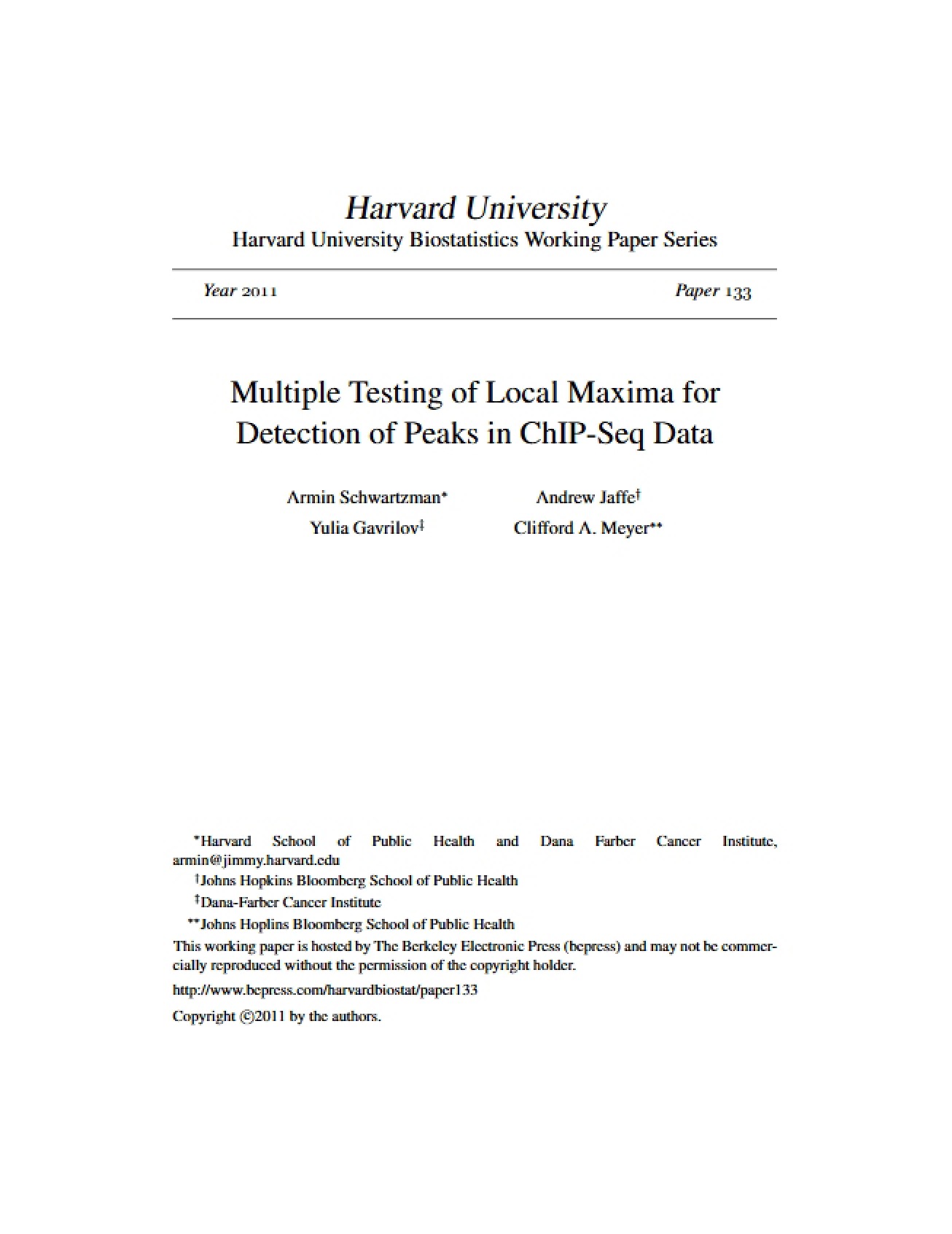Local Maxima Multiple Testing