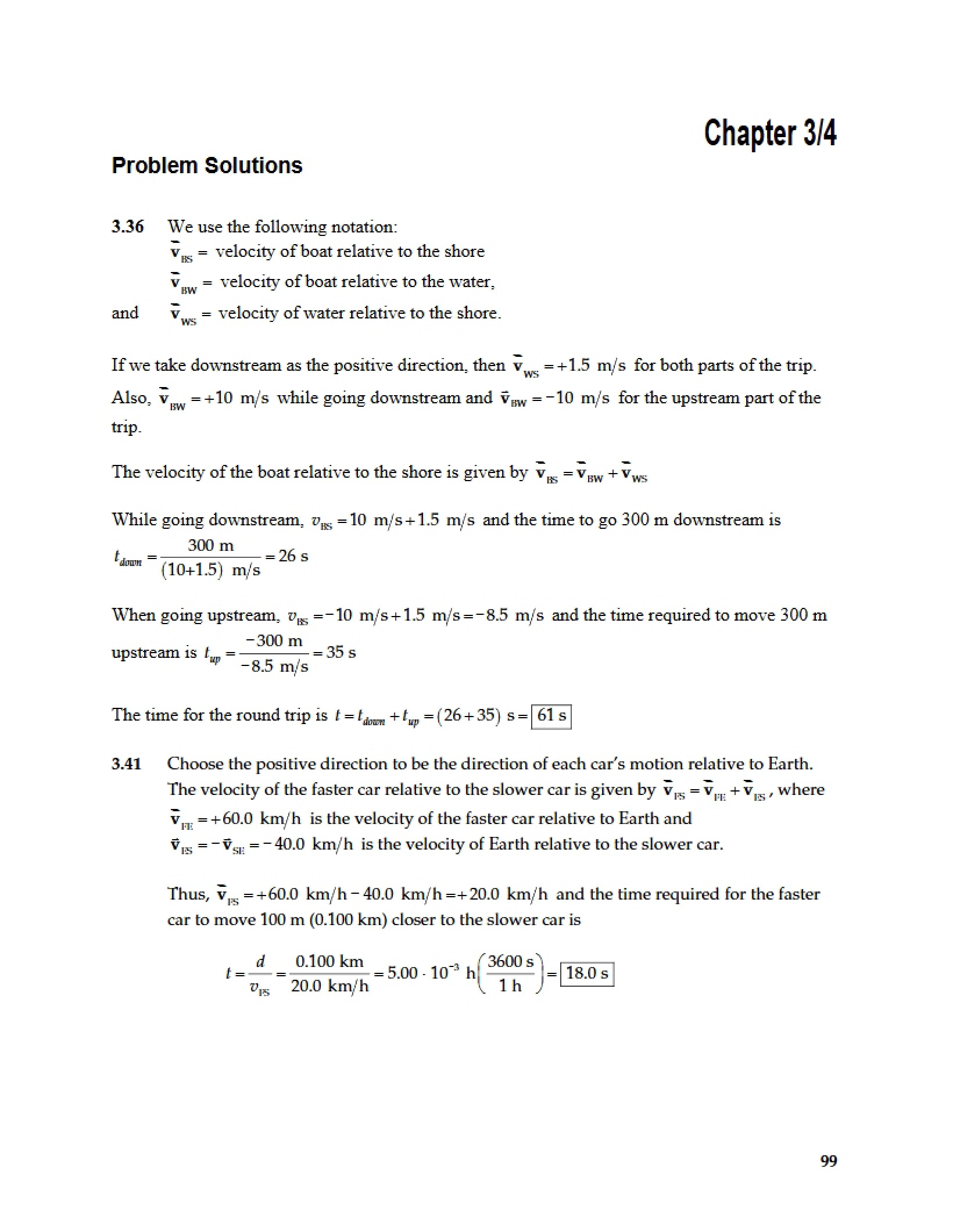 Solutions to Problems