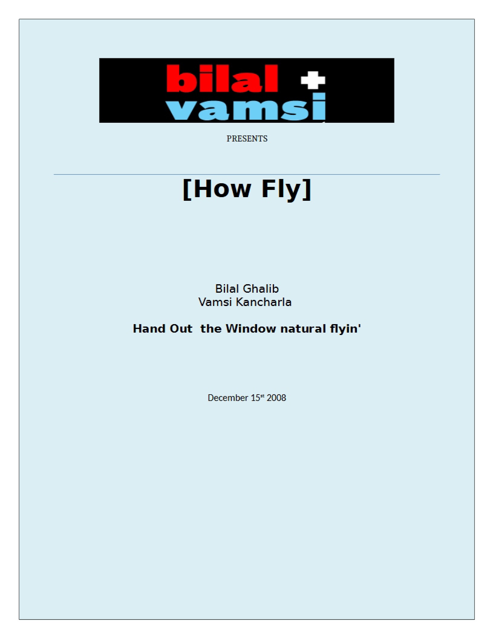 How Fly Project