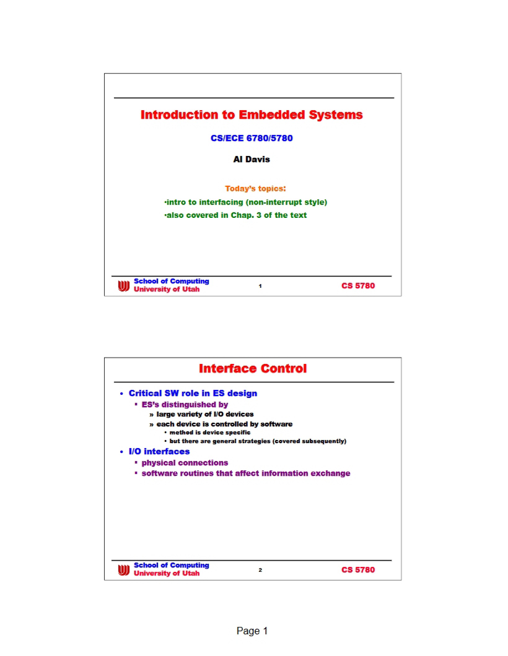 CS 5780 Lecture Material